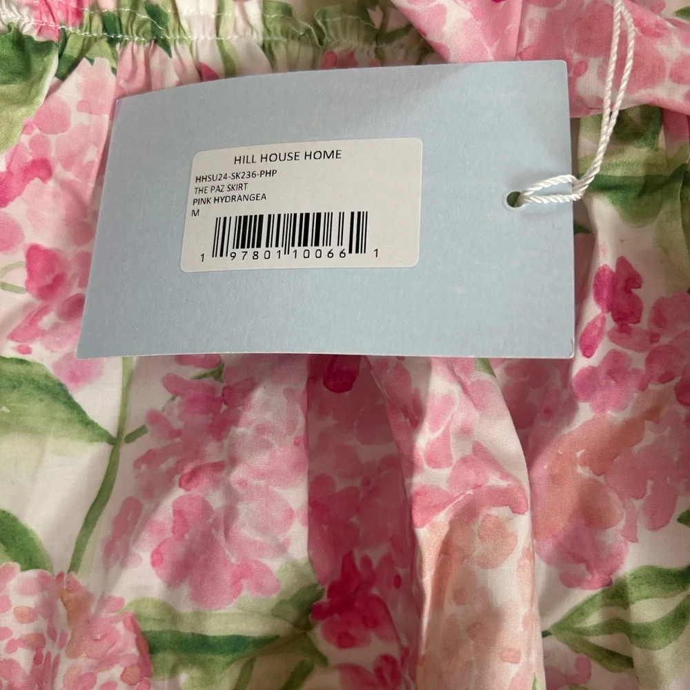 Hill House Paz Skirt Pink Hydrangeas size M NWT - Picture 5 of 6